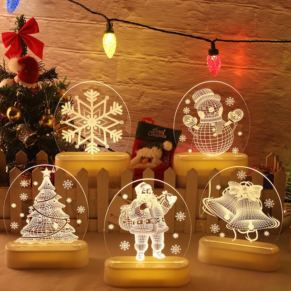 Christmas Night Light Holiday Arrangement Christmas Decoration 3D Lamp Room Table Lamp Led Decoration Light