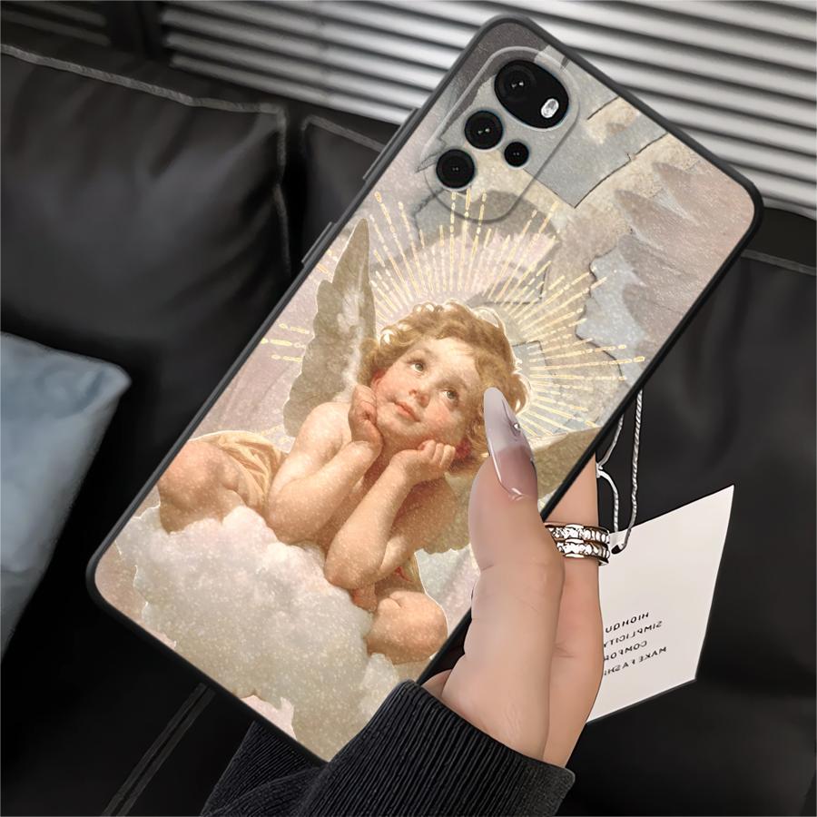 Милый чехол-бампер Ангел для Motorola Moto G51 G73 G50 G32 Edge 20 Pro 30 Lite G71 G22 Edge40 G52 G53 G30 G60s