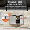 BBQ Access Door, 710x482 mm Double Outdoor Kitchen Door, Stainless Steel Flush Mount Door, Wall Vertical Door with Recessed Handles , for BBQ Island,