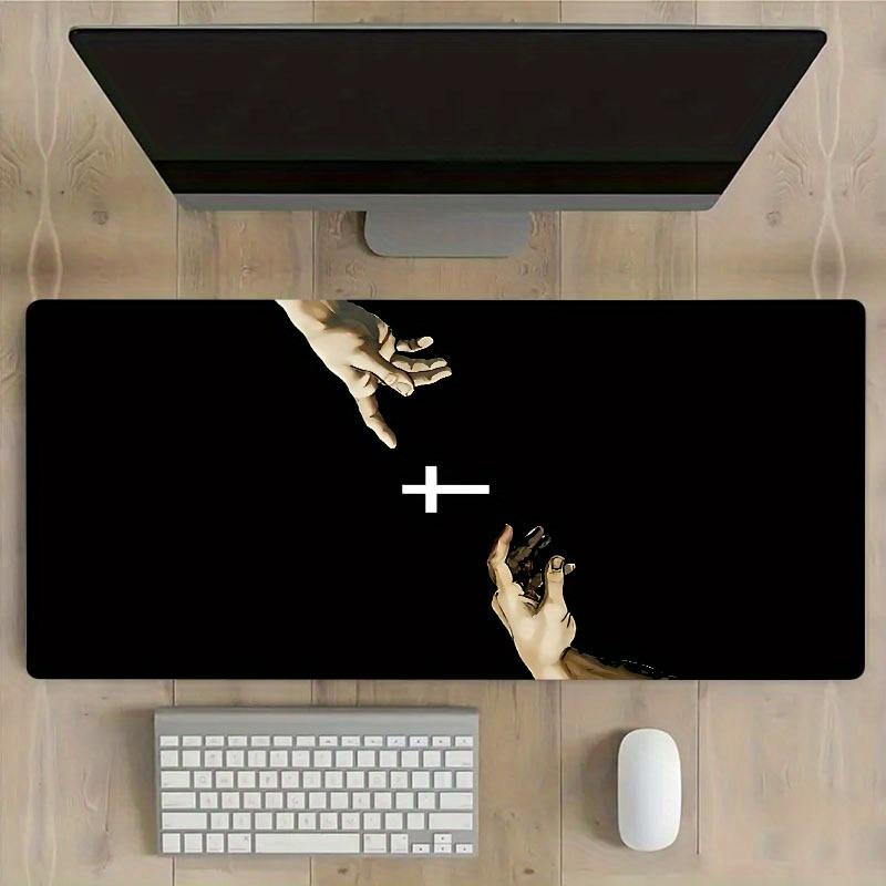 Black mouse pad Large Gaming Computer keyboard Pad Faith Desk mat Natural rubber nonslip Office mouse pad Desktop Accessories