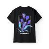 Casual ZERREX Cyber Floral T-Shirt Versatile Black Cotton Tee for Daily Streetwear with Eye-Catching Holographic Flower Graphic