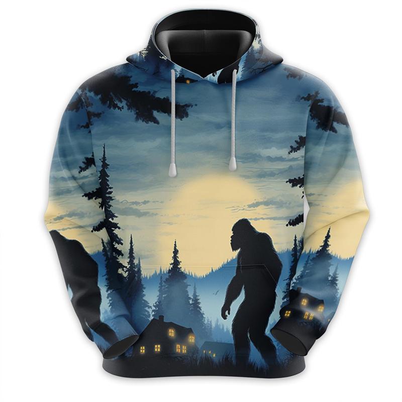 Толстовки с принтом Bigfoot Love, модные толстовки с капюшоном Sasquatch для мужчин, одежда, спортивный костюм Big Foot для женщин, пуловеры для мальчиков 2000 года