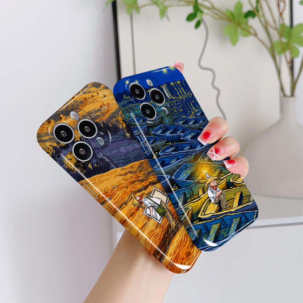 Все включено Пленка Чехол для телефона Мультяшный Модный дизайн Жесткий чехол Полная защита Защита камеры Чехол для iPhone Huawei Honor Vivo Google