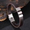 Кожаный Мужской Браслет Шарм Изящная Застежка Винтажные Браслеты Мужские Украшения
