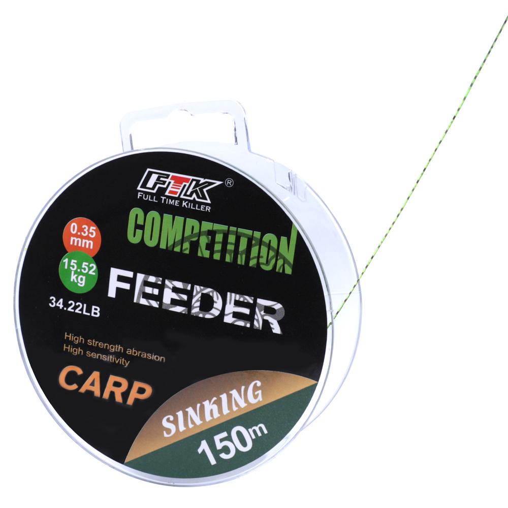 FTK 150M/300M/ Леска с фторуглеродным покрытием 0,14 мм-0,50 мм 15,35-44,75 фунтов из углеродного волокна, поводковая леска для рыболовной приманки, тонущая леска, Япония