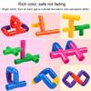 80/100/200Pcs Kids Pipe Building Block Toy Fine Motor Skills Colorful Tube Block Construction Toy Toddlers Boys Girls Educational DIY