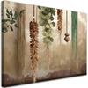 Canvas Print, Hanging Leaves Scandi Boho