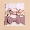3Pcs/Lot Bowk Bowknot Hair Bands Soft Headwear Cute Headwrap  Baby Girls
