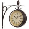 UPstore Retro Style Wall Clock Stylish Popular Modern Interior Antique Style Wall Clock Double Face Clock Double-sided (Double-sided Type)