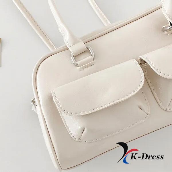 Кожаная сумка через плечо Oil с двумя карманами (4 цвета)