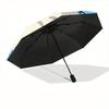 1pc Totoro Flowers Automatic Open/close Umbrella, Heavy-Duty Iron Frame, Folding Portable Design, Travel, Everyday Use214