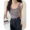 Solid color opaque sling vest, women's summer with chest pad, white inner cover, pure desire to base a beautiful back, sweet top with open back.