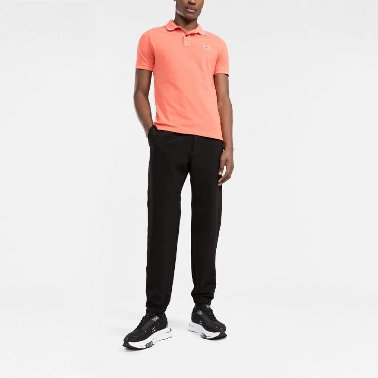 STONE ISLAND Логотип Бирка Однотонная Футболка-поло с коротким рукавом Мужские топы 761522S67-V0032