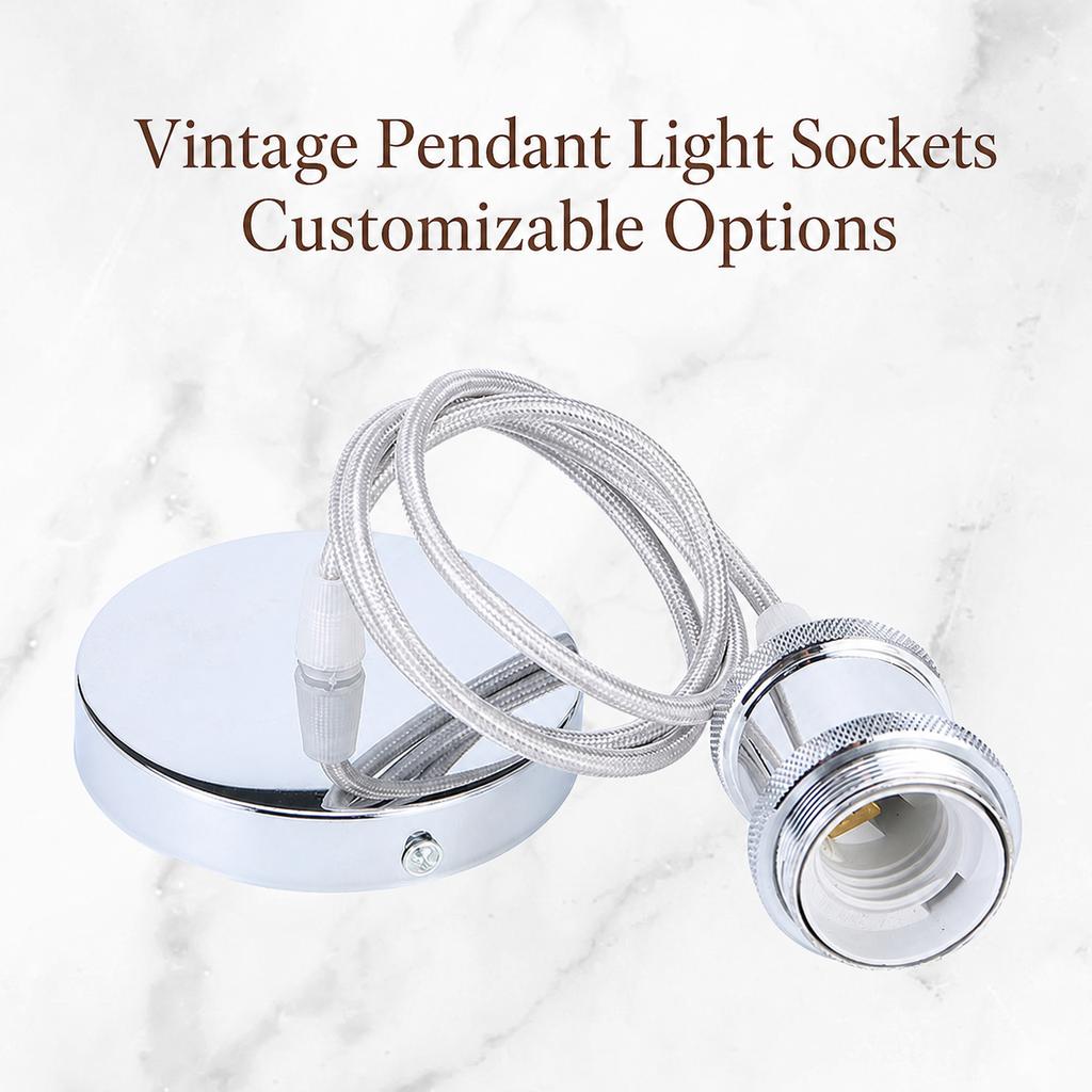 Chandelier Lamp Socket Metal Lamp Base E27 Pendant Lamp Socket Metal Pendant Light Base For Pendant Light Renovation Bar