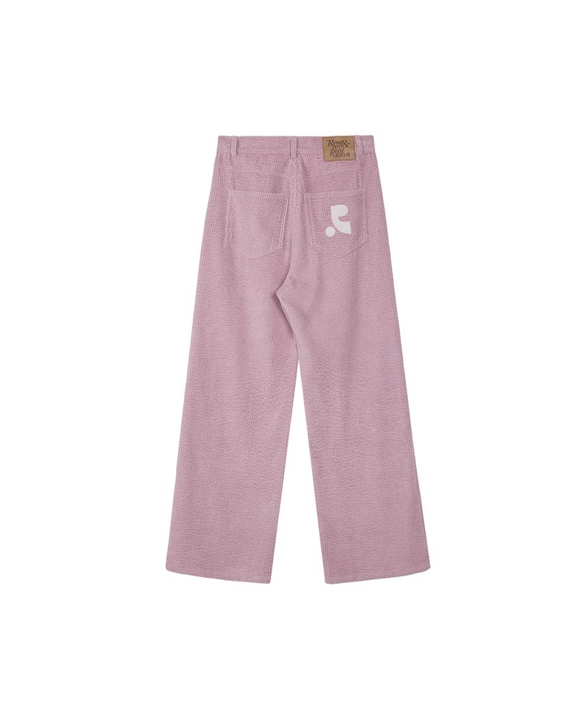 REST&RECREATION Logo Corduroy Pants - Pink