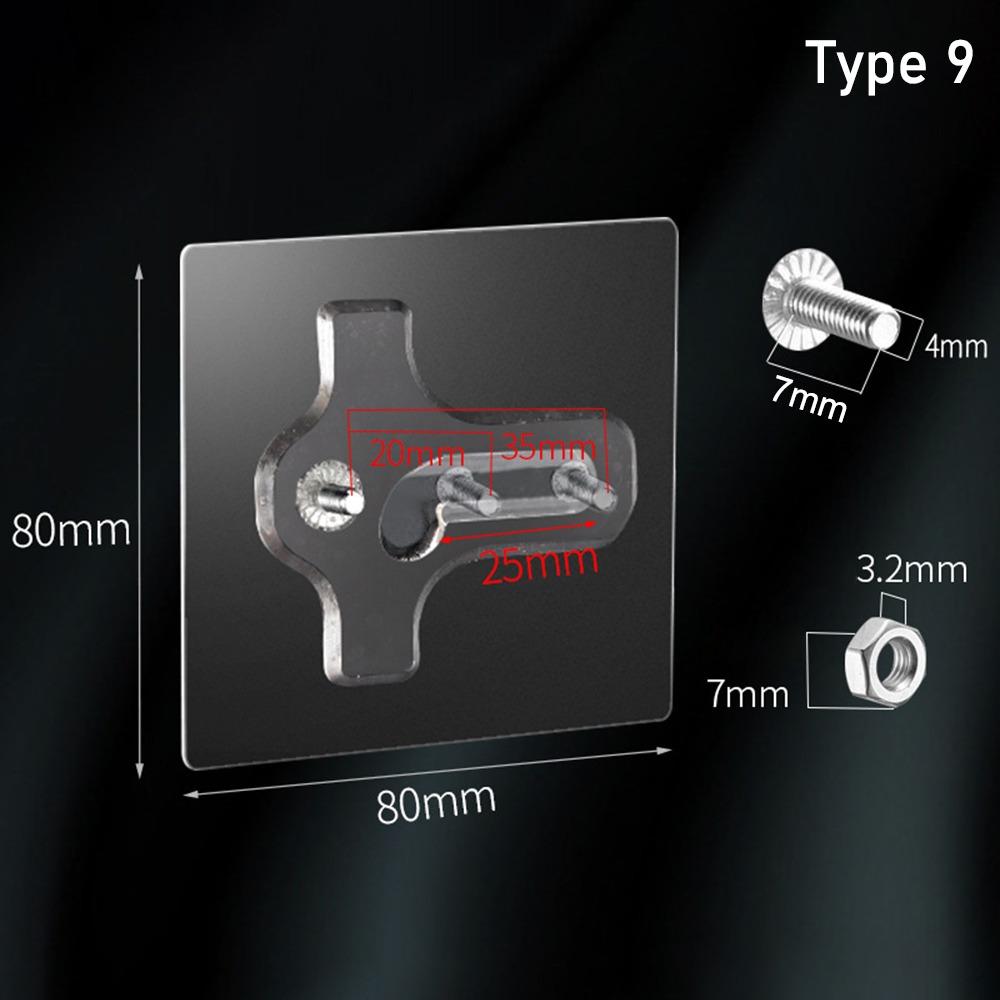 Без перфорации Двойное отверстие Винты Наклейка На Стену Вешалка Для Фотоаппарата Гвоздь Бесплатные Наклейки