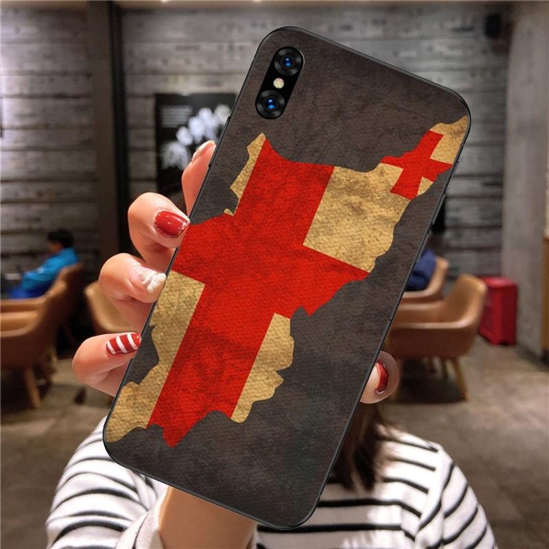 Georgia Flag Phone Case For Xiaomi Mi 12 11T 10T 9T Lite Pro Ultra Note 10 Poco F3 F4 X4 GT Soft Black Phone Cover