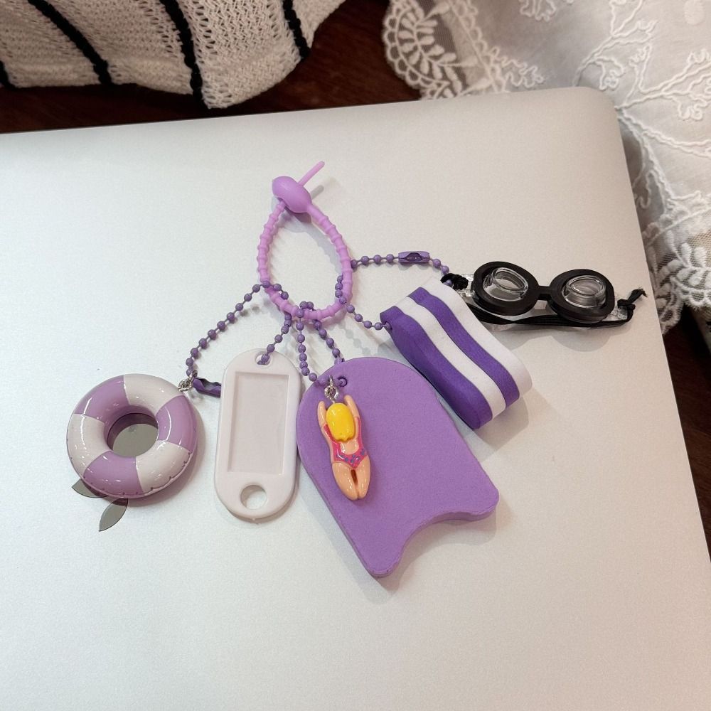 Colorful Floating Key Ring Funny Diving Mask Bag Pendant Swimming Keychain Swimming enthusiast