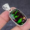 Ammolite Handmade 925 Sterling Silver Jewelry Pendant 2.05" Q0O27