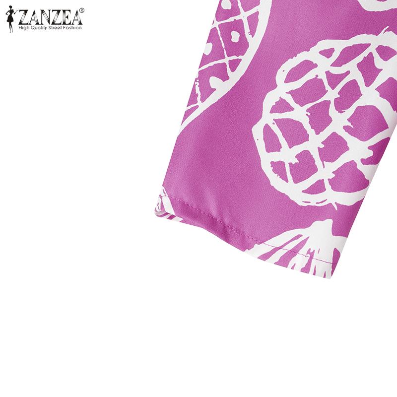 ZANZEA Женское повседневное платье с круглым вырезом и рукавом 3/4