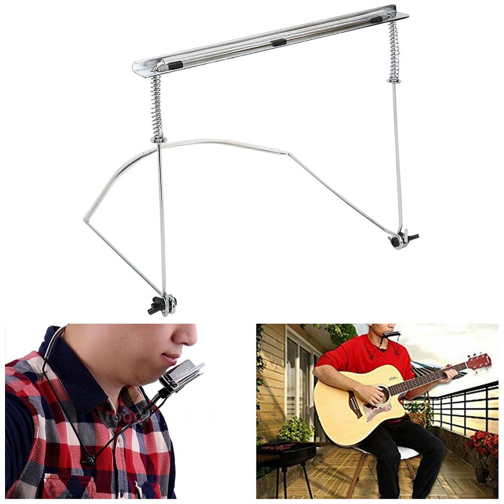 Adjustable Holder Harmonica Neck Stand Metal Wind Instrument Accessories Harmonica Playing
