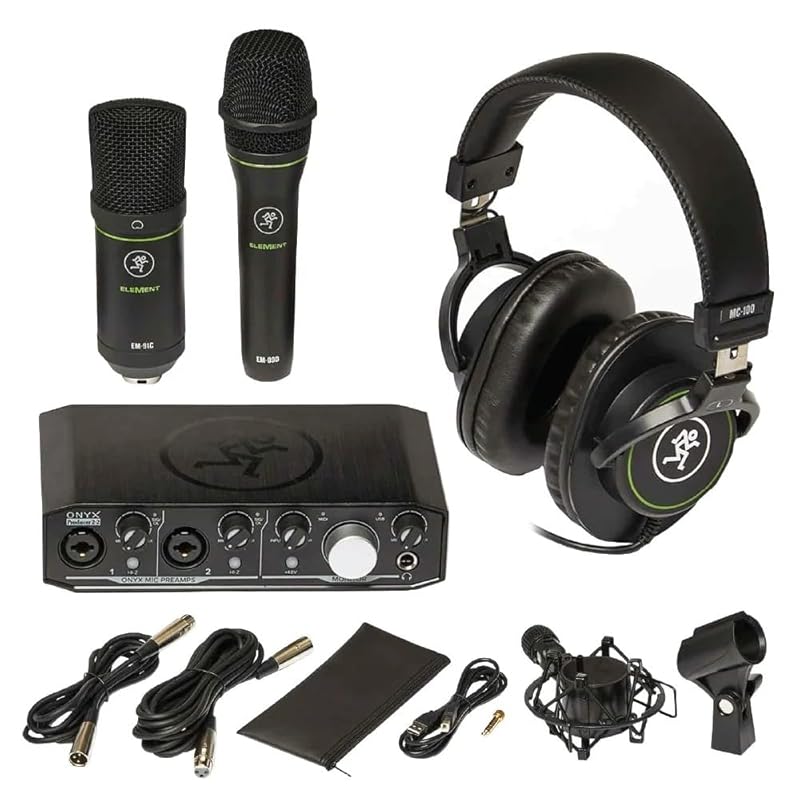 MACKIE Mackie Vocal microphone, condenser microphone, headphones, USB audio interface set Producer Bundle