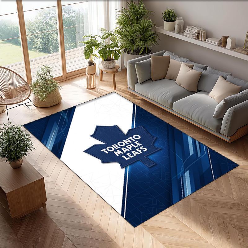 Toronto Maple Leafs Crystal Velvet Carpet Soft Anti?Slip Floor Mat Comfortable Home Living Room Bedroom Decor Rug