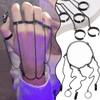Adjustable Punk Bracelet Ring Detachable Open Chains Rings Cool Design Finger Chain  Festival
