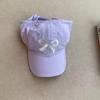 Summer Kids Baseball Caps Girls Hollow Top High Ponytail Caps UV Protection Sun Hat Children Peaked Cap Adjustable Visor Cap