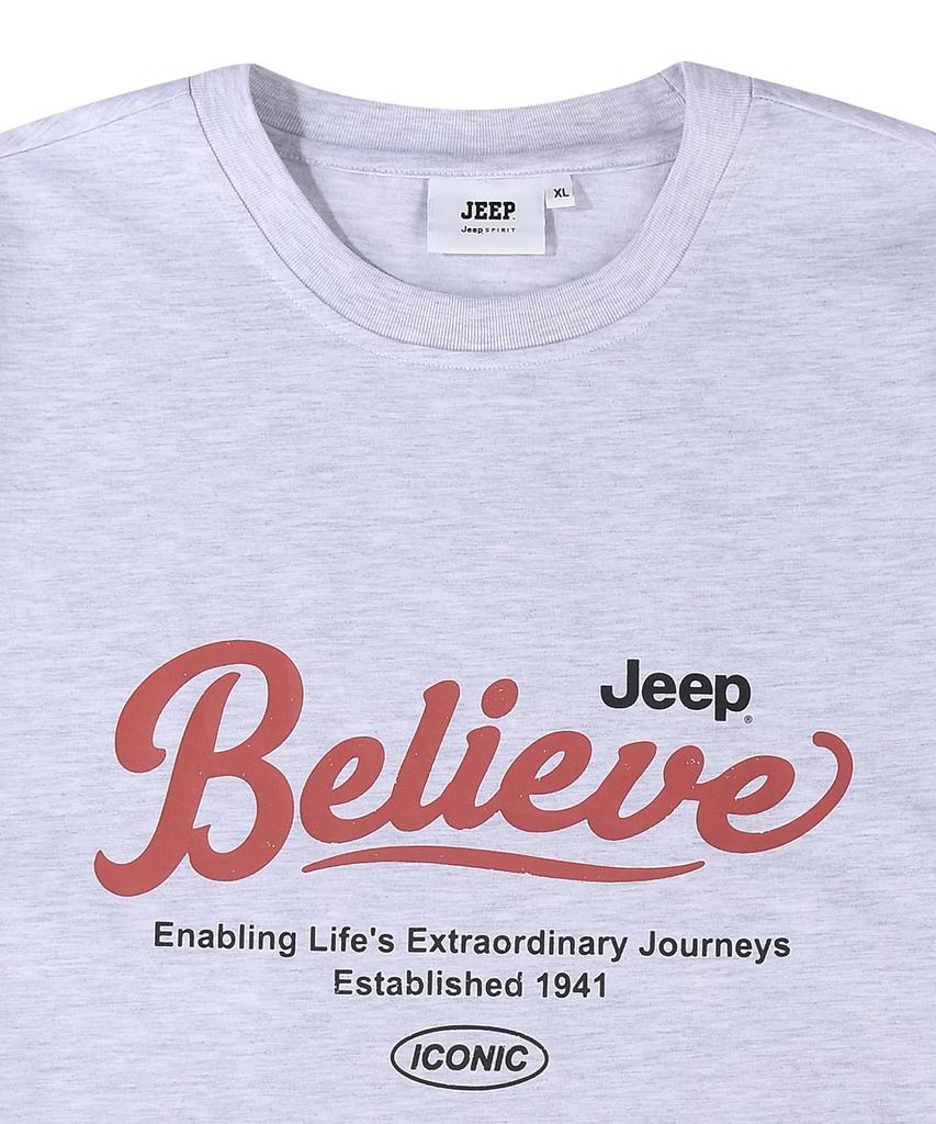 JEEP Футболка с коротким рукавом с треснутым логотипом Jeep Believe (Jr5Tsu162Mw)