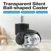 11x22mm Standard Size PU Ball Casters for Office Chairs Featuring Noise Movement Smooth 360 Rotations and Scratch Resistant Design