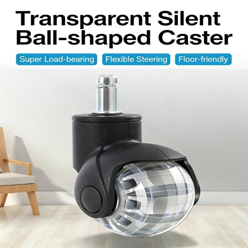 11x22mm Standard Size PU Ball Casters for Office Chairs Featuring Noise Movement Smooth 360 Rotations and Scratch Resistant Design