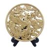 RemeeHi Phoenix Dragon God Wood Guardian Deity Feng Shui Magic Charm Amulet Luck Money Good Luck Amulet Lucky Charm Ornament Entrance Tabletop Dragon