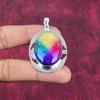 Кулон Rainbow Solar Quartz из стерлингового серебра 925 пробы, ювелирные изделия с подвеской из драгоценных камней ручной работы, подарки для жены, абсолютно новый кулон
