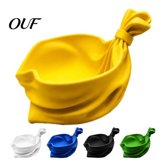Stable Base Storage Holder 3D Printed Gift Bag Shaped Tray, Pleated Catchall Bowl for Candy, Festival Desktop Ornament Festive Table Centerpiece