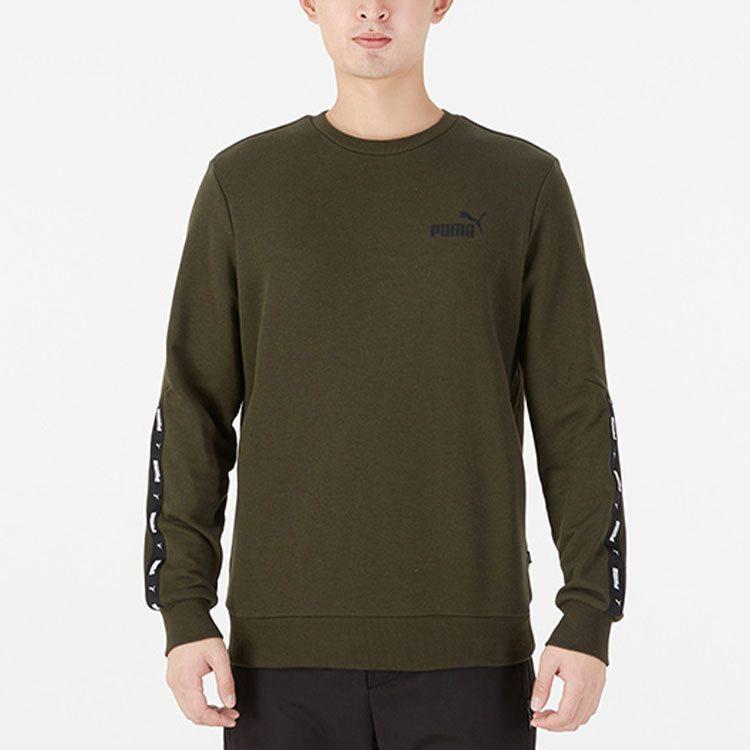 Puma Толстовки Мужские Зеленые С круглым вырезом Умеренные Обычные 849562-70