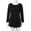 Women's Fashion Blouse Plus Size Solid Long Slim T-Shirt  Long Sleeve Top