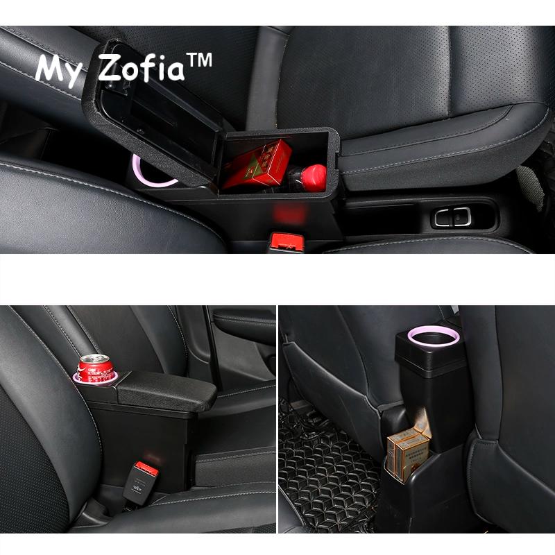 Для Leapmotor T03 2023 2024 2025 Автомобильный подлокотник Центральный ящик для хранения с подстаканником Центральный перчаточный ящик Аксессуары