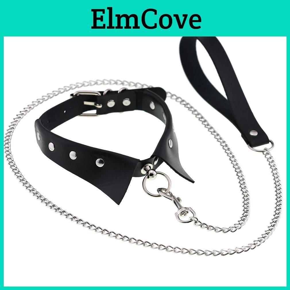 Bdsm Exotic Slave Of Accessories Bondage Leather Collar With Leash Ring Steel Chain Sex Toys To Lover Roleplay Posture Spreader