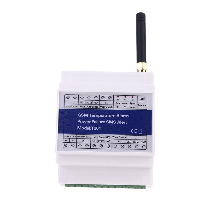 Надежное реле T201 для мониторинга температуры и состояния питания GSM 3G 4G для удаленных объектов, SMS-оповещение о температуре и сбое питания