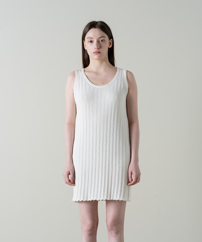 Noing Layered Knit Dress (Ivory)