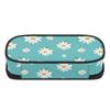 Pencil Bag Compact Shape Durable 300D Polyester Smooth Zipper with Main Compartment Mesh Pocket and Pen Slots for Classroom Use
