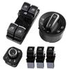 5ND959857 6 Pcs/Kit Chrome Auto Window Switch Headlight Switches Window Control Power Lift Switch For VW Golf GTI 5 6 Jetta 6