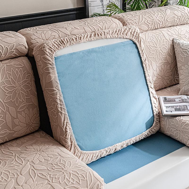 1 шт. Жаккардовый эластичный чехол на подушку дивана с камелиями, Эластичный цветочный чехол на диван для гостиной, Четыре сезона, Подходит для домашних животных