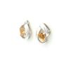 Citrine Trillion Stud Earrings 925 Sterling Silver Rhodium Plated Solitaire Gemstone Earrings Gift for Women