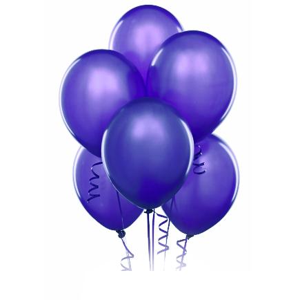 Metallic Balloons 12 Inches, 100 Pcs, Purple
