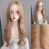 22-дюймовые светлые парики с Т-образной частью, вьющиеся парики, синтетические термостойкие натуральные гладкие реалистичные парики для вечеринок для женщин, корейская мода