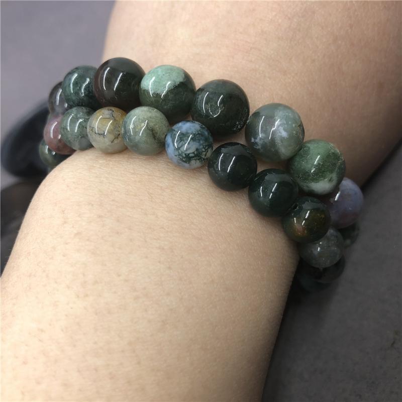 Натуральный камень, индийский агат, браслет из бисера, 8 мм/10 мм/12 мм, этнический браслет с ветром, ювелирные изделия
