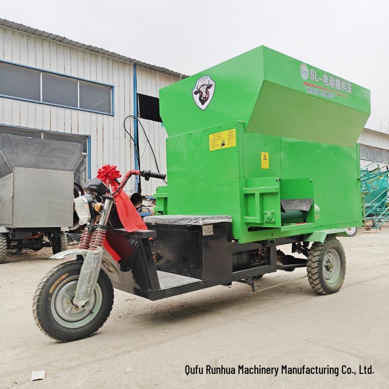 Electric Screw Feeder Cart for Cattle, Horse, & Sheep - 3 Cubic Meter Pellet Dispenser