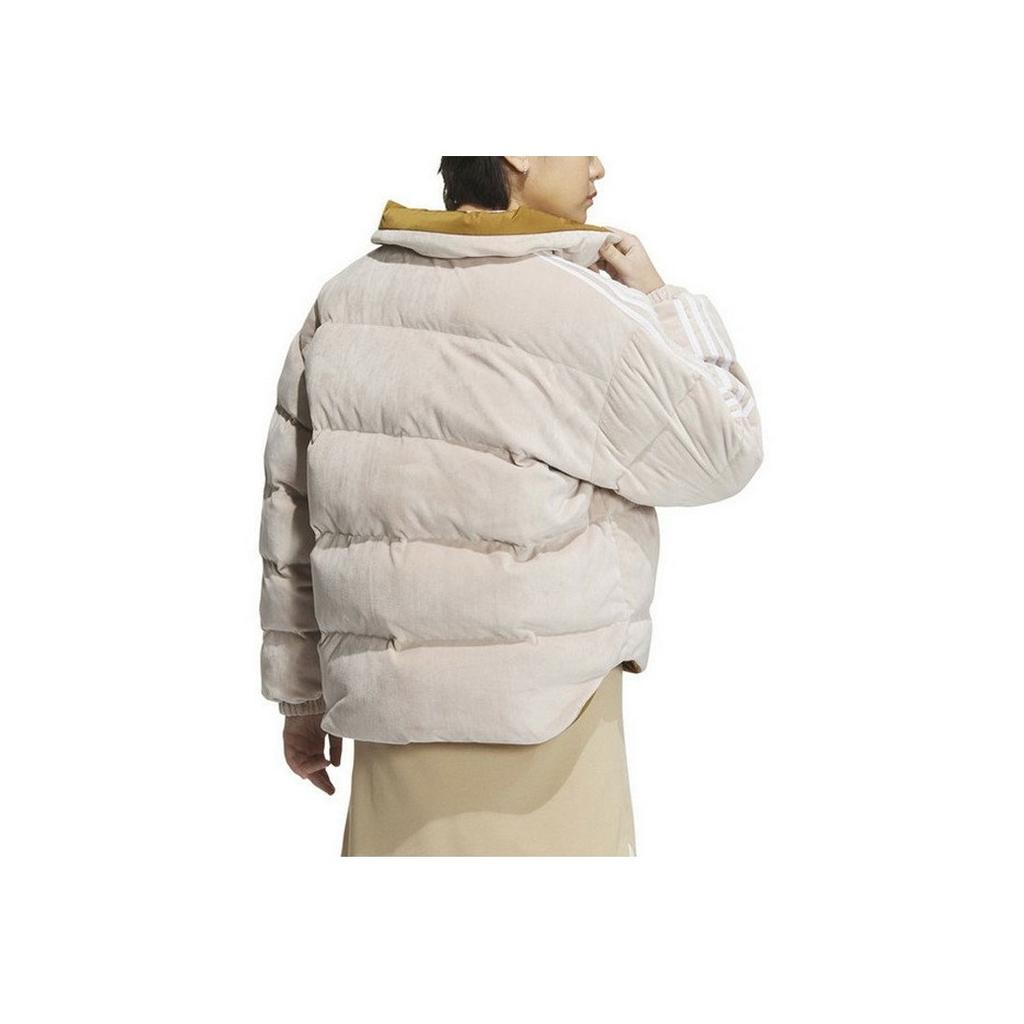 Adidas Двусторонний пуховик Originals 530 с вышитым логотипом, женская верхняя одежда цвета хаки IU4836